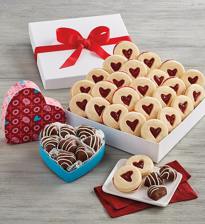 Heart Shortbreads with Truffles